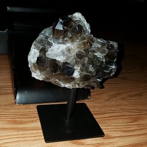 Smoky quartz on custom stand